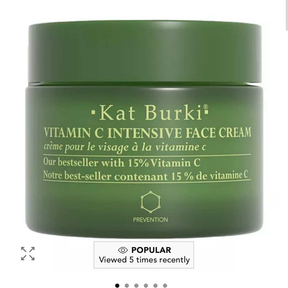 Kat Burki Green Vitamin C Face Cream 1oz 30ml Brand New